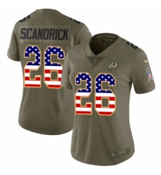Women's Nike Washington Redskins #26 Orlando Scandrick Limited Olive/USA Flag 2017 Salute to Service NFL Jersey