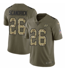 Youth Nike Washington Redskins #26 Orlando Scandrick Limited Olive/Camo 2017 Salute to Service NFL Jersey