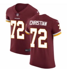 Men's Nike Washington Redskins #72 Geron Christian Burgundy Red Team Color Vapor Untouchable Elite Player NFL Jersey