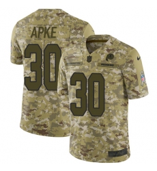 Men's Nike Washington Redskins #30 Troy Apke Burgundy Limited Camo 2018 Salute to Service NFL Jersey