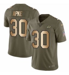 Men's Nike Washington Redskins #30 Troy Apke Limited Olive/Gold 2017 Salute to Service NFL Jersey