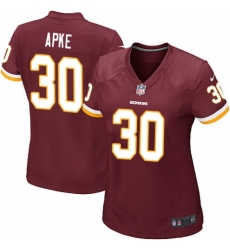 Women's Nike Washington Redskins #30 Troy Apke Game Burgundy Red Team Color NFL Jersey