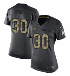Women's Nike Washington Redskins #30 Troy Apke Limited Black 2016 Salute to Service NFL Jersey