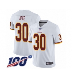 Youth Washington Redskins #30 Troy Apke White Vapor Untouchable Limited Player 100th Season Football Jersey