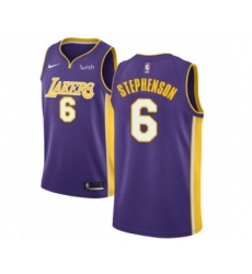 Men's Los Angeles Lakers #6 Lance Stephenson Authentic Purple Basketball Jersey - Statement Edition