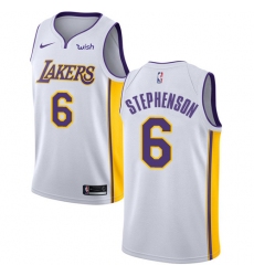 Youth Nike Los Angeles Lakers #6 Lance Stephenson Swingman White NBA Jersey - Association Edition