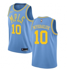 Men's Nike Los Angeles Lakers #10 Sviatoslav Mykhailiuk Swingman Blue Hardwood Classics NBA Jersey