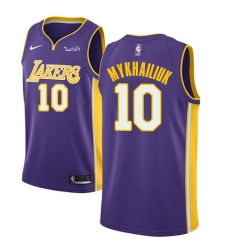 Women's Nike Los Angeles Lakers #10 Sviatoslav Mykhailiuk Swingman Purple NBA Jersey - Statement Edition