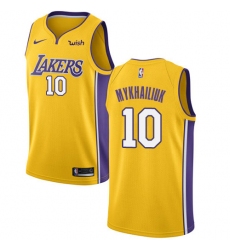 Youth Nike Los Angeles Lakers #10 Sviatoslav Mykhailiuk Swingman Gold NBA Jersey - Icon Edition