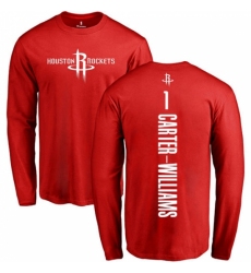 NBA Nike Houston Rockets #1 Michael Carter-Williams Red Backer Long Sleeve T-Shirt