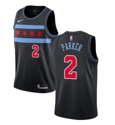 Youth Nike Chicago Bulls #2 Jabari Parker Swingman Black NBA Jersey - City Edition