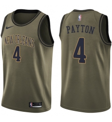 Youth Nike New Orleans Pelicans #4 Elfrid Payton Swingman Green Salute to Service NBA Jersey