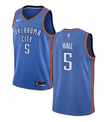 Youth Nike Oklahoma City Thunder #5 Devon Hall Swingman Royal Blue NBA Jersey - Icon Edition