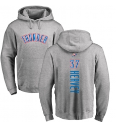 NBA Nike Oklahoma City Thunder #37 Kevin Hervey Ash Backer Pullover Hoodie