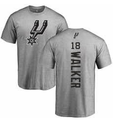 NBA Nike San Antonio Spurs #18 Lonnie Walker Ash Backer T-Shirt