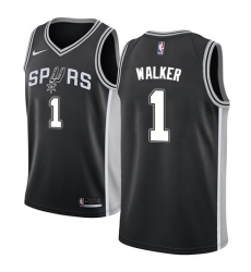 Women's Nike San Antonio Spurs #1 Lonnie Walker Swingman Black NBA Jersey - Icon Edition