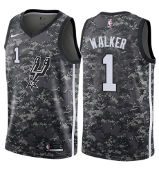 Women's Nike San Antonio Spurs #1 Lonnie Walker Swingman Camo NBA Jersey - City Edition