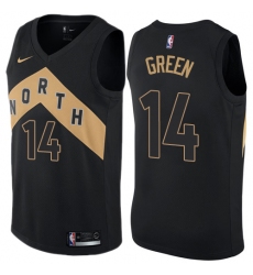 Men's Nike Toronto Raptors #14 Danny Green Swingman Black NBA Jersey - City Edition