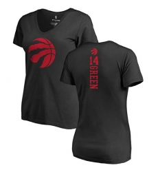 NBA Women's Nike Toronto Raptors #14 Danny Green Black One Color Backer Slim-Fit V-Neck T-Shirt