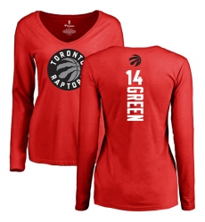 NBA Women's Nike Toronto Raptors #14 Danny Green Red Backer Long Sleeve T-Shirt