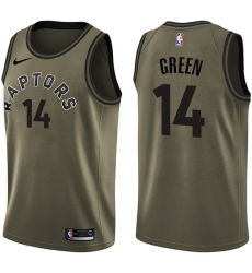 Youth Nike Toronto Raptors #14 Danny Green Swingman Green Salute to Service NBA Jersey