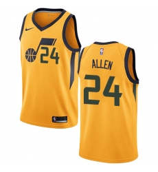 Men's Nike Utah Jazz #24 Grayson Allen Authentic Gold NBA Jersey Statement Edition