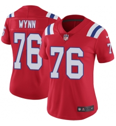 Women's Nike New England Patriots #76 Isaiah Wynn Red Alternate Vapor Untouchable Limited Player NFL Jersey