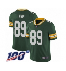 Men's Green Bay Packers #89 Marcedes Lewis Green Team Color Vapor Untouchable Limited Player 100th Season Football Jersey
