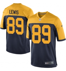 Men's Nike Green Bay Packers #89 Marcedes Lewis Game Navy Blue Alternate NFL Jersey