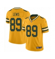 Youth Green Bay Packers #89 Marcedes Lewis Limited Gold Inverted Legend Football Jersey