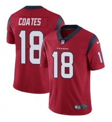 Men's Nike Houston Texans #18 Sammie Coates Red Alternate Vapor Untouchable Limited Player NFL Jersey