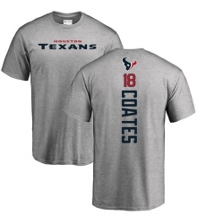 NFL Nike Houston Texans #18 Sammie Coates Ash Backer T-Shirt