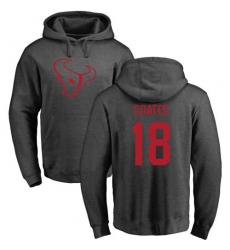 NFL Nike Houston Texans #18 Sammie Coates Ash One Color Pullover Hoodie