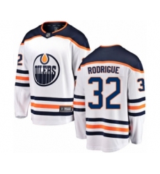 Youth Edmonton Oilers #32 Olivier Rodrigue Authentic White Away Fanatics Branded Breakaway Hockey Jersey