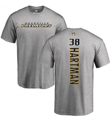 NHL Adidas Nashville Predators #38 Ryan Hartman Ash Backer T-Shirt