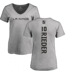 NHL Women's Adidas Los Angeles Kings #10 Tobias Rieder Ash Backer T-Shirt