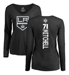 NHL Women's Adidas Los Angeles Kings #71 Torrey Mitchell Black Backer Long Sleeve T-Shirt