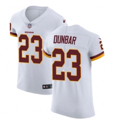 Men's Nike Washington Redskins #23 Quinton Dunbar White Vapor Untouchable Elite Player NFL Jersey