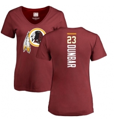 NFL Women's Nike Washington Redskins #23 Quinton Dunbar Maroon Backer T-Shirt