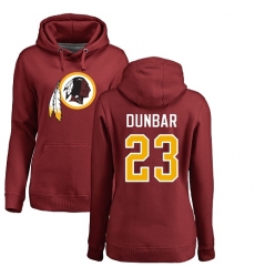 NFL Women's Nike Washington Redskins #23 Quinton Dunbar Maroon Name & Number Logo Pullover Hoodie