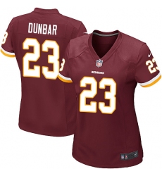 Women's Nike Washington Redskins #23 Quinton Dunbar Game Burgundy Red Team Color NFL Jersey
