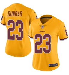 Women's Nike Washington Redskins #23 Quinton Dunbar Limited Gold Rush Vapor Untouchable NFL Jersey