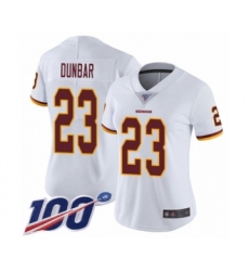 Women's Washington Redskins #23 Quinton DuBasketballr White Vapor Untouchable Limited Player 100th Season Football Jersey