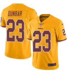Youth Nike Washington Redskins #23 Quinton Dunbar Limited Gold Rush Vapor Untouchable NFL Jersey