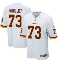 Men's Nike Washington Redskins #73 Chase Roullier Game White NFL Jersey