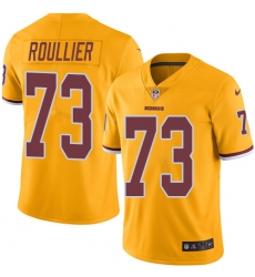 Men's Nike Washington Redskins #73 Chase Roullier Limited Gold Rush Vapor Untouchable NFL Jersey
