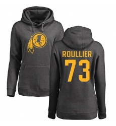 NFL Women's Nike Washington Redskins #73 Chase Roullier Ash One Color Pullover Hoodie