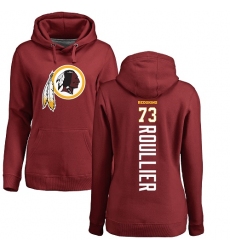 NFL Women's Nike Washington Redskins #73 Chase Roullier Maroon Backer Pullover Hoodie