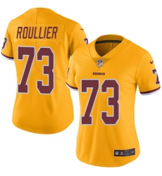 Women's Nike Washington Redskins #73 Chase Roullier Limited Gold Rush Vapor Untouchable NFL Jersey