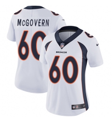 Women's Nike Denver Broncos #60 Connor McGovern White Vapor Untouchable Limited Player NFL Jersey